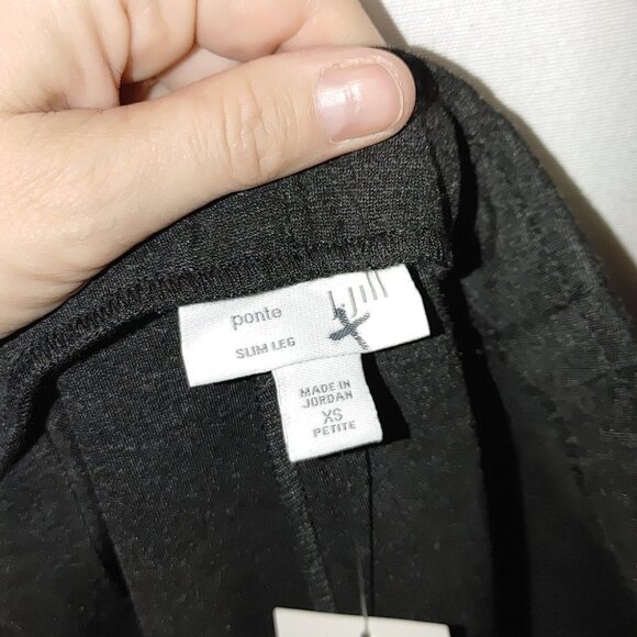 J. Jill Ponte Slim Leg Pull-on Pants Charcoal Gray Classic Casual New XXS Petite - Picture 4 of 9